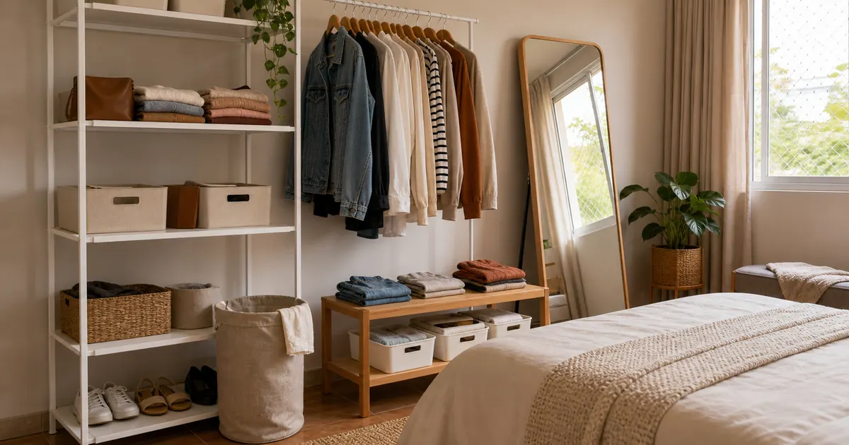 Quarto pequeno sem guarda-roupa: guia sem reforma