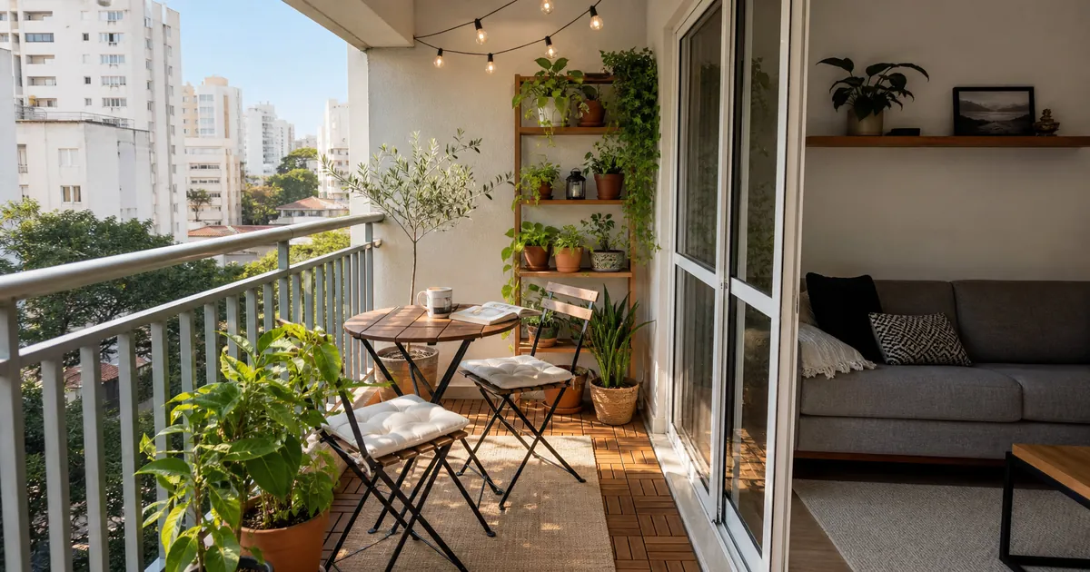 Varanda pequena de apartamento alugado: guia 2026
